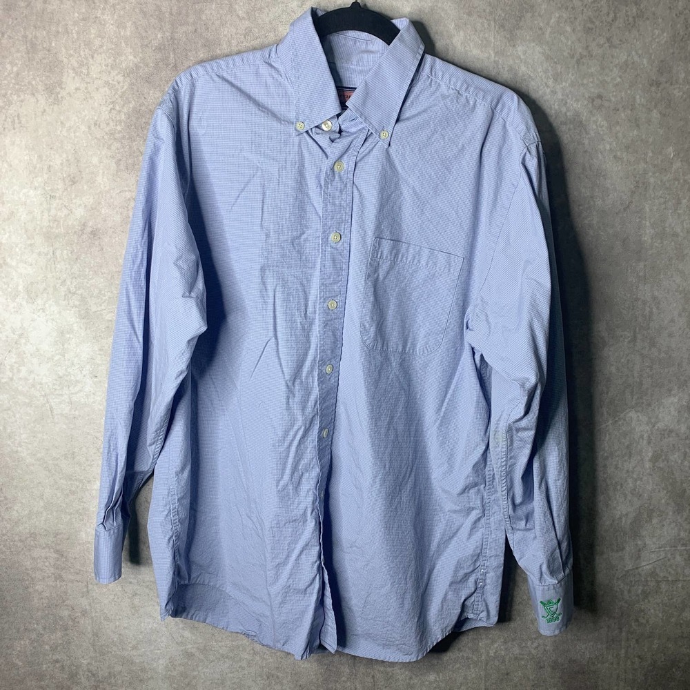 Vineyard Vines‎ Murray Shirt Mens Large Blue Gingham Button Down Long Sleeves
